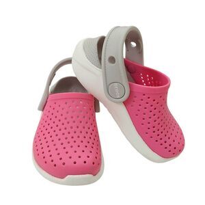 Crocs Literide Clogs Sandals Little Kids 6 Pink White